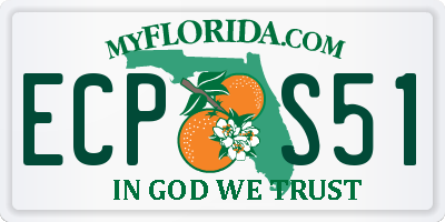 FL license plate ECPS51