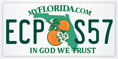 FL license plate ECPS57