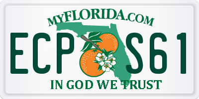 FL license plate ECPS61