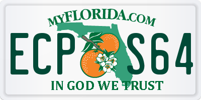 FL license plate ECPS64