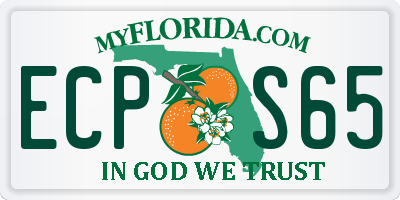 FL license plate ECPS65