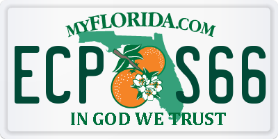 FL license plate ECPS66