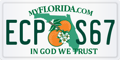 FL license plate ECPS67