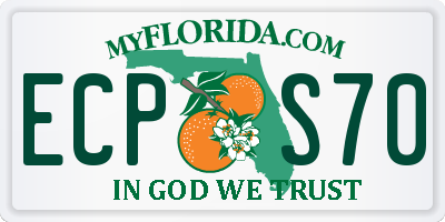FL license plate ECPS70
