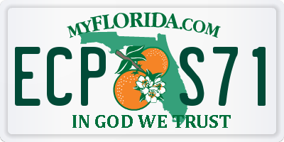 FL license plate ECPS71