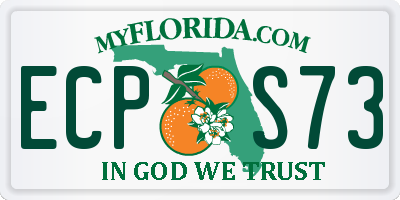 FL license plate ECPS73