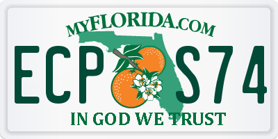 FL license plate ECPS74