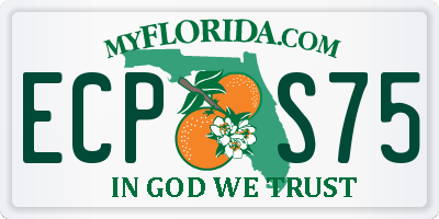 FL license plate ECPS75