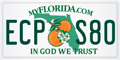 FL license plate ECPS80
