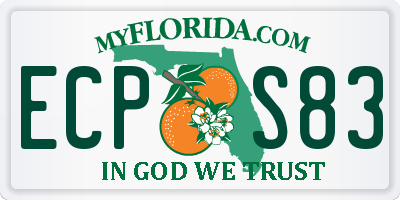 FL license plate ECPS83