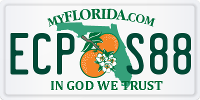 FL license plate ECPS88