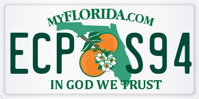 FL license plate ECPS94