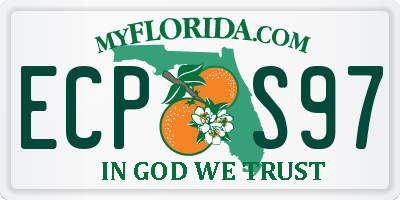 FL license plate ECPS97
