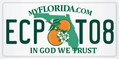 FL license plate ECPT08