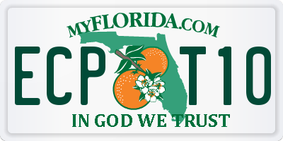 FL license plate ECPT10
