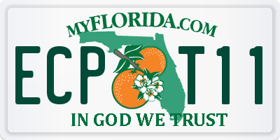 FL license plate ECPT11