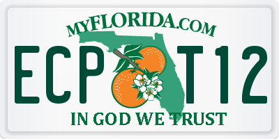 FL license plate ECPT12