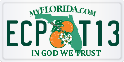 FL license plate ECPT13