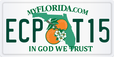 FL license plate ECPT15