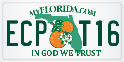 FL license plate ECPT16