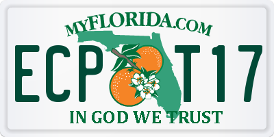 FL license plate ECPT17