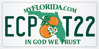 FL license plate ECPT22