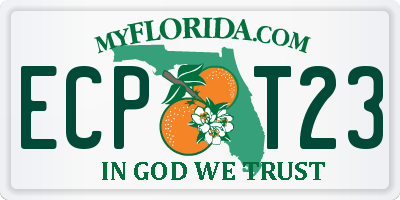 FL license plate ECPT23