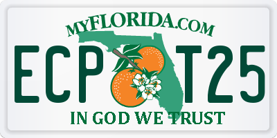 FL license plate ECPT25