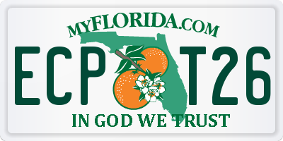 FL license plate ECPT26