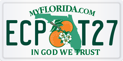 FL license plate ECPT27