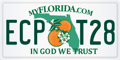 FL license plate ECPT28