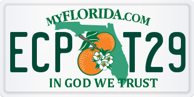 FL license plate ECPT29