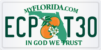 FL license plate ECPT30