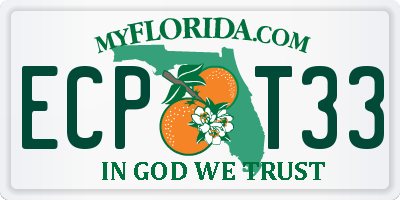 FL license plate ECPT33