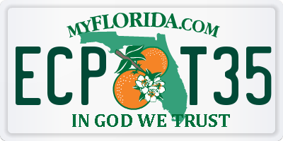 FL license plate ECPT35