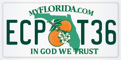 FL license plate ECPT36