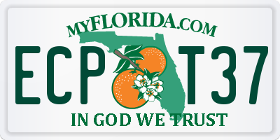 FL license plate ECPT37