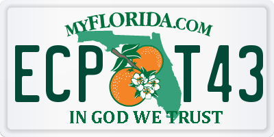 FL license plate ECPT43