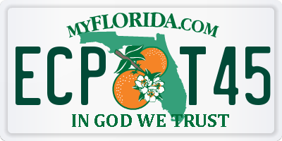 FL license plate ECPT45