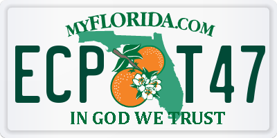 FL license plate ECPT47
