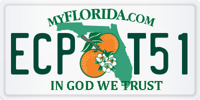 FL license plate ECPT51