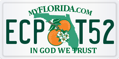 FL license plate ECPT52