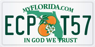 FL license plate ECPT57