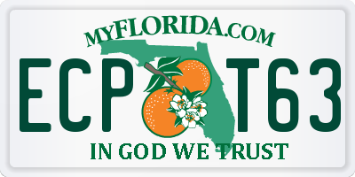 FL license plate ECPT63