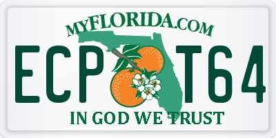 FL license plate ECPT64