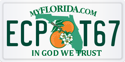 FL license plate ECPT67