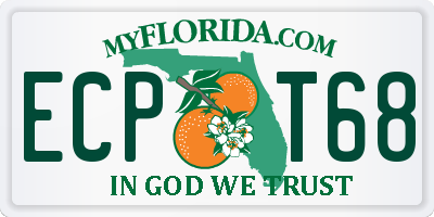 FL license plate ECPT68