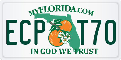 FL license plate ECPT70