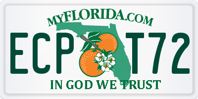 FL license plate ECPT72