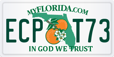 FL license plate ECPT73